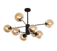 WGFJKI Chandelier Magic Bean Molecular Pendant Light Mid-Century Glass Globes Sputnik Pendant Lamp for Kitchen Island Living Room Bedroom Dining Room, E26/E27 Base, 8 Lights