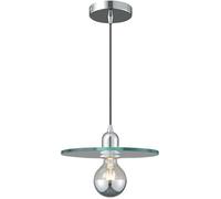 WGFJKI Clear Glass Chandelier Creative UFO Pendant Light 1-Light Fixture Minimalist Single Head Ceiling Lighting for Dining, Living Room, Kitchen Island