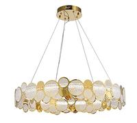 WGFJKI Clouds Shape Metal Pendant Hanging Lamp Glass Chandeliers 6 Light Glass Chandeliers Luxury Ceiling Pendant Light Fixtures for Living Dining Room Hallway Bedroom Entryway