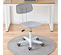 WGFJKI Computer Chair Armless Office Chair with Wheels,Plastic Vanity Desk Chair Height Adjustable Rolling Chair