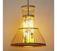 WGFJKI Country Pendant Lamp Coastal Retro Japanese Style Chandeliers Hanging Light Ceiling Lighting Fixture Chinese Style Hollow Lampshade For Kitchen Island, Bedroom, Dining Room, Hallway