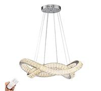 WGFJKI Craft Sputnik Chandelier,Led Crystal Chandelier,Restaurant Art Restaurant Lighting,Stainless Steel Crystal Lighting-Silver Tricolor Light 75X44Cm,Silver Has No Aurora Diode,75X44Cm