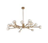 WGFJKI Crystal Sputnik Chandeliers,Chrome Branches Ceiling Fixtures for Dining Room Bedroom Living Room/Gold/18 s