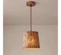 WGFJKI Farmhouse Pendant Light, Rustic Vintage Distressed Stump Hanging Light Fixture Antique Barn Resin Cylinder Lampshade Ceiling Mount Lamp For Bar Kitchen Island Dining Room Restaurant