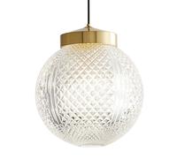 WGFJKI G9 Light Source Single Head Chandelier,Nordic Industrial Style Copper Glass Pendant Lamp, Flush Mount Ceiling Hanging Light, Living Room Study Bedroom Decoration Light Fixtures