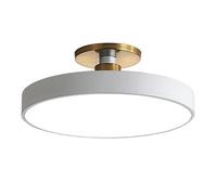 WGFJKI Hanging Lamp, Nordic LED Three-color Dimming Ceiling Light, Semi Flush Mount Ceiling Lighting, Colorful Acrylic Shade Round Flat Lamp, Creative Bedroom Lighting Fixtures for Bedroom Dining Liv