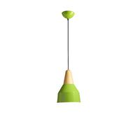 WGFJKI Hanging Lamp, Northern Europe Aluminum Ceiling Pendant Lamp Fixture Minimalist Wooden E27 Hanging Lights Bedroom Garage Stairs Indoor Pendant Light Lighting Device(Green,B style)