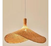 WGFJKI Home Decor Pendant Lamp Vintage Hand-woven Straw Hat Lamp Shade Hanging Light Ceiling Lighting Fixture Farmhouse Industrial Chandelier For Kitchen Island Dining Table Living Room
