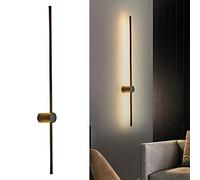 WGFJKI Jadssox Adjustable Long Wall Lamp Black Metal Wall Sconce 20W LED Wall Lighting Fixture, 360° Rotation 100cm Linear Wall Wash Light, Living Room Bedroom Decor Wall Sconces