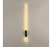 WGFJKI Jadssox Black Linear Wall Sconce Minimalist LED Wall Mount Light, Wall Lighting Fixture Long Strip Vanity Mirror Lamp, 3000K Indoor Wall Wash Lights for Living Room Bedroom