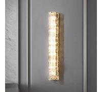 WGFJKI Jadssox Brass Glass Wall Light LED Wall Sconce Lighting Fixture, 16W 3 Color Mode Living Room Decor Wall Lamp, Linear Wall Sconces Indoor Wall Wash Lights for Bedroom Hallway