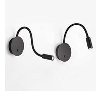 WGFJKI Jadssox Flexible Gooseneck Wall Sconce LED Wall Mount Reading Light 2 Pcs Headboard Lamp, 3W Bedroom Bedside Lamps Adjustable Wall Mount Spotlight, Focused Bed Reading Lamps