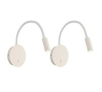 WGFJKI Jadssox Flexible Gooseneck Wall Sconce LED Wall Mount Reading Light 2 Pcs Headboard Lamp, 3W Bedroom Bedside Lamps Adjustable Wall Mount Spotlight, Focused Bed Reading Lamps