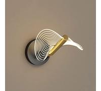 WGFJKI Jadssox Geometric Wall Light Black+gold Wall Sconce Lamp, 6W LED Headboard Sconces Indoor Decoration Lighting Fittings for Living Room Hallway Bedroom Bedside Night Lamps