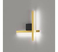 WGFJKI Jadssox Geometric Wall Sconce Gold Bedside Wall Lamp, Wall Light Fixture Home Decor Headboard Lighting Fittings for Living Room Bedroom, 15W LED Indoor Wall Wash Lights