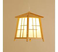 WGFJKI Jadssox Japanese-Style Pendant Light Wood Hanging Lamp, Vintage Kitchen Island Lighting Fixture Chandelier Ceiling Lights, Restaurant Farmhouse Suspended Lamps