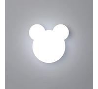 WGFJKI Jadssox LED Wall Light Cartoon Bear Sconce 's Room Wall Lamp, Nordic White Child Room Wall Lighting Fixture, 3 Color Mode Wall Wash Lights for Girls Boys Room Nursery