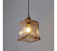 WGFJKI Jadssox Nordic Glass Pendant Lights Amber Shade Hanging Chandelier, Adjustable Drop Ceiling Lighting Fixture for Loft Kitchen Island Dining Room Hallway, E27 Suspended Lamps