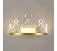 WGFJKI Jadssox Wall Light Gold Metal Wall Sconce Queen Princess Kings Wall Mounted Lamp, 6W LED Fairy Wall Sconces Indoor Wall Wash Lights for Bedroom Bedside Living Room