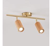 WGFJKI Jadssox Wood Fixed Track Lighting LED shallow Mount Spotlight 360°+180° Adjustable Ceiling Accent Spot Lamp, Directional Spotlights Ceiling/wall Lamps for Commercial Household