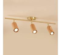 WGFJKI Jadssox Wood Fixed Track Lighting LED shallow Mount Spotlight 360°+180° Adjustable Ceiling Accent Spot Lamp, Directional Spotlights Ceiling/wall Lamps for Commercial Household