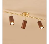 WGFJKI Jadssox Wood Fixed Track Lighting LED shallow Mount Spotlight 360°+180° Adjustable Ceiling Accent Spot Lamp, Directional Spotlights Ceiling/wall Lamps for Commercial Household