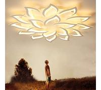 WGFJKI LED Ceiling Light Creative Flower Shape Ceiling Lamp Remote Control Dimmable Metal Acrylic Petals Energy Saving Bedroom Kitchen Living Room Table Dining Indoor Chandeliers,18 Heads