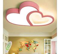 WGFJKI LED Ceiling Light for 's Room Ceiling Lights Heart-Shaped Remote Control Dimmable Ceiling Lamp Acrylic Lampshade Chandelier Princess Room Lighting for Lamp Lamp,Pink,55cm