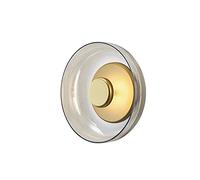 WGFJKI LED Glass Wall Sconce Lighting Fixture, Nordic Round Wall Light Gold Metal Bedroom Bedside Wall Lamp, Restaurant Home Bar Corridor Sconces Decoration 5W Wash Wall Lights