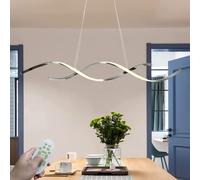 WGFJKI LED Pendant Lamp Dining Room Aluminum Wave Hanging Lights Height Adjustable Living Room Hanging Lighting Dimmable with Remote Control Living Room Chandelier Decorative Luminaire