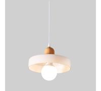 WGFJKI Mid Century Glass Bedside Pendant Light Japanese Style Solid Wood Kitchen Island Hanging Lamp Nordic Cream Style Dining Room Chandelier For Bedroom Living Room Bar Counter