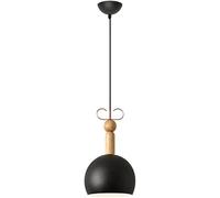 WGFJKI Minimalist Farmhouse Pendant Light Nordic Black Finish Wood Kitchen Island Hanging Lamp Mid Century Industrial Wind Bedside Chandelier For Dining Room Living Room Bar Counter Study