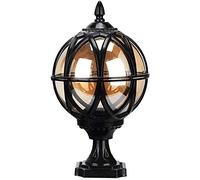 WGFJKI Outdoor Pillar Light Traditional Victoria Waterproof Outdoor Pillar Light Glass Globe Post Lanterns American Patio Villa Garden Lighting Balcony Gate Street Rainproof Pillar Light