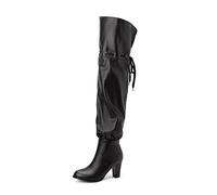 WGFJKI Over The Knee Boots for Women, 8CM High Heels, Elegant Nightclub Catwalk Style, Large Size, Pole Dancing Footwear
