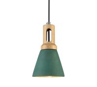 WGFJKI Retro Cement Pendant Light Solid Wood Pendant Lamp Japanese Style Cone Concrete Stone Hanging Ceiling Lights Fixture Nordic Adjustable Cord Restaurants Chandelier, E27