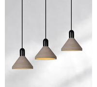 WGFJKI Retro Stone Pendant Light Wood Pendant Lamp Vintage Industrial Cone Cement Hanging Ceiling Lights Fixture Nordic Concrete Restaurants Decor Chandelier E27, Adjustable Cord