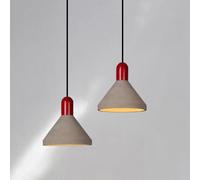 WGFJKI Retro Stone Pendant Light Wood Pendant Lamp Vintage Industrial Cone Cement Hanging Ceiling Lights Fixture Nordic Concrete Restaurants Decor Chandelier E27, Adjustable Cord