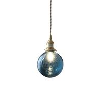 WGFJKI Seed Glass Pendant Light 1 Light Hanging Indoor Brass Kitchen Island Pendant Ceiling Light Fixtures, Adjustable Farmhouse Dinning Room Chandelier Over Sink