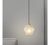 WGFJKI Single Head Small Pendant Light - Light Luxury Crystal Chandelier Full Copper Bar Bedroom Bedside Hanging Lamp Living Room Background Wall Decorative Lamps,Chandelier