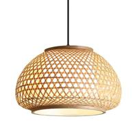 WGFJKI Southeast Asia Style Pendant Lamp Handmade Art Chandelier Farmhouse Dome Ceiling Lighting Fixture Traditional Bohemian Hanging Lighting For Kitchen Island, Bedroom, Dining Room, Hallway