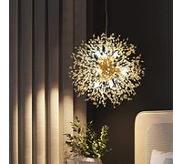WGFJKI Sputnik Chandelier 8-Light Crystal Firework LED Pendant Light Luxury Gold Hanging Lamp for Bedroom Dining Room Restaurant