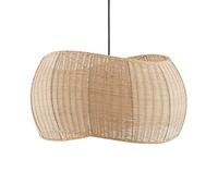 WGFJKI Traditional Creative Hanging Light Semi-Flush Mount Chandelier Nostalgia Rattan art Pendant Light Hand-Woven Classic Ceiling Lighting Fixture For Living Room Kitchen Hallway