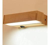 WGFJKI Wall Lamp With Wood,10W LED Acrylic Lampshade Indoor Wall Lights,Adjustable 270° Rotating Up & Down Flush Mount Wall Sconce 230V 900Lm