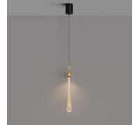 WGFJKI Water Drop Pendant Lighting Seed Crystal Pendant Light, LED Long Tube Pendant Light Fixtures Gold Ceiling Hanging Lights For Kitchen Island 10W 6000K/3 Color Mode