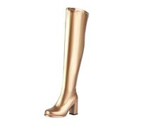 WGFJKI Women Casual Over The Knee Boots Winter Elegant Chunky Heel Holiday Party Long Boots