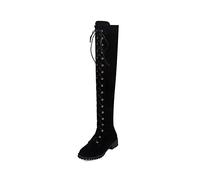 WGFJKI Women's Knee High Lace-Up Fashion Boots High Heels Elegant for Nightclub Catwalk and Pole Dancing