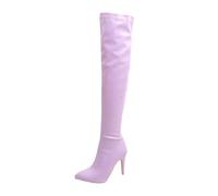 WGFJKI Womens Over The Knee Boots Pointed Toe Thin Heel Holiday Pary Casual Long Boots