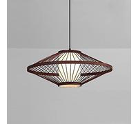 WGFJKI Wood Hanging Lamp Fixture Woven Pendant Light Creative Handmade Lampshade Chandelier Rattan Basket Pendant Hanging Fixture Tea Room Villa Decorative Lamp enterprise