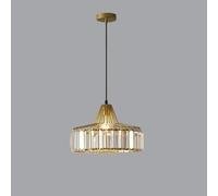 WGFJKI YYQBY Matte Black/Gold Crystal Pendant Lights for Kitchen Island, Industrial Adjustable Glam Hanging Crystal Pendant Lighting Fixture with for Dining Room Living Room Bar Cafe Indoor Col