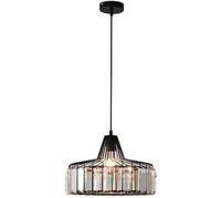WGFJKI YYQBY Matte Black/Gold Crystal Pendant Lights for Kitchen Island, Industrial Adjustable Glam Hanging Crystal Pendant Lighting Fixture with for Dining Room Living Room Bar Cafe Indoor Col